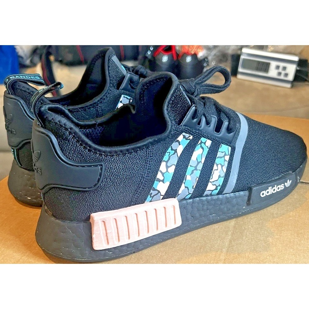 Adidas NMD_R1 STLT Primeknit 'Aqua Pink Camo' Athletic Sneakers Men's Size 12